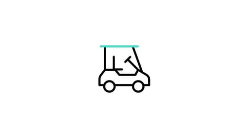 Golf Cart Animated Icon