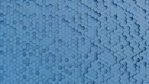 Abstract Blue Hexagon Geometric Background Loop Animation