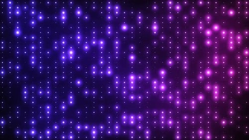 Glowing Purple Pink Digital Grid Lights Motion Background