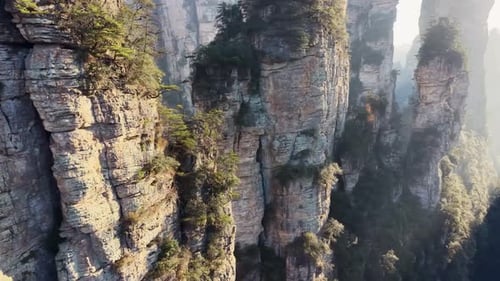 Drone View of Zhangjiajie National Forest Park, China