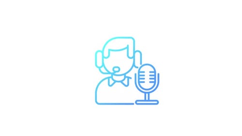 Animated Broadcaster Gradient Icon