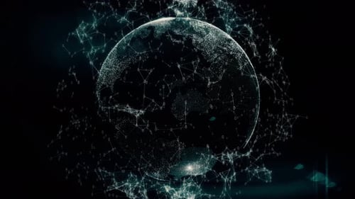 Konzept der Blockchain Plexus-Technologie. Blockchain-Hintergrund
