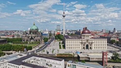 Aerial view of mitte district in Berlin , Germany