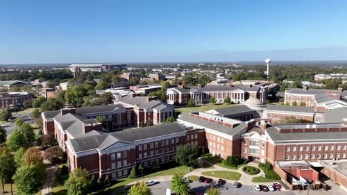 University of Alabama Campus in Tuscaloosa Alabama Aerial Push In