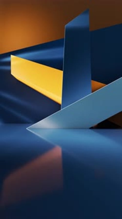 Modern Geometric Abstract Shapes with Dynamic Light Movement