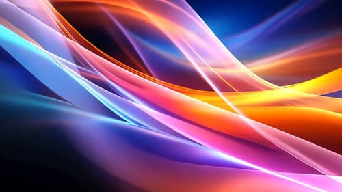Abstract vibrant flowing lines in glowing colors
