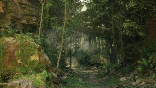 Path Through Forest Painting