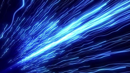 Futuristic Blue Digital Data Stream Background Animation