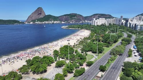 Superbe ligne d'horizon de Rio de Janeiro dans le centre-ville de Rio de Janeiro au Brésil.