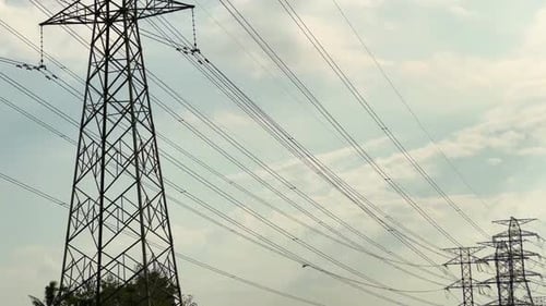 national electrical grid of Malaysia during sun set