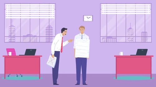 Angry Office Boss Resent Employee