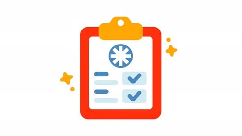 Flat Design Medical Report with Checkmarks Animation