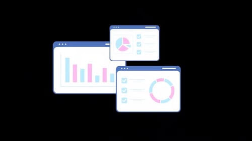 Business Workflow Animation HD On Alpha
