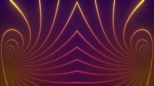 Abstract neon lines creating a dynamic tunnel effect background