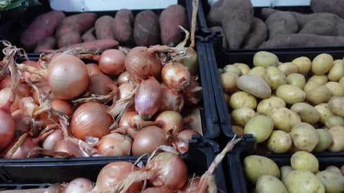 Background with Products at the Vegetable Market