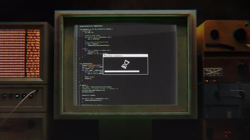 Séquence de piratage rétro