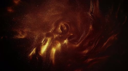 Gold Particles Abstract Background with Shining Golden Background