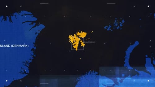 Futuristic Digital World Map Pinpoint Highlight Glitch