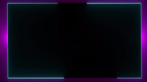 Glowing Neon Light Frame Animation Loop