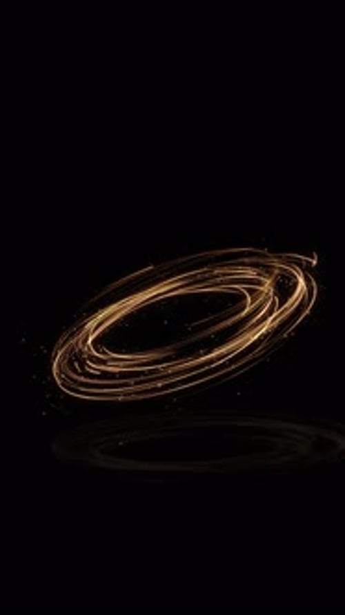 Golden Light Streak Orbit Animation