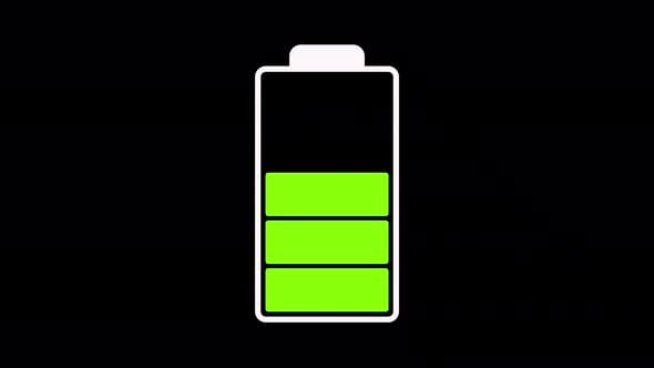 Battery Charging Animation Icon in Flat Design Style, Elements Motion ...