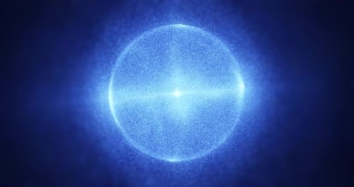 Intense blue orb pulsing to a high BPM in a seamless loop. 155BPM+