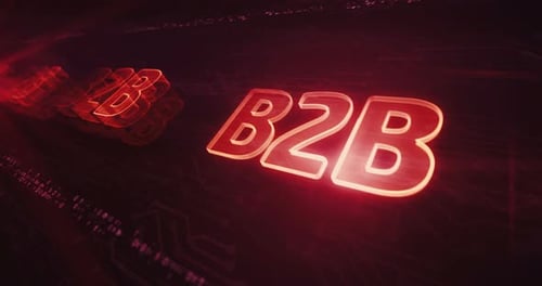 B2B-Geschäftsmarketing-Symbole, Loop-Cyber Loop-Konzept
