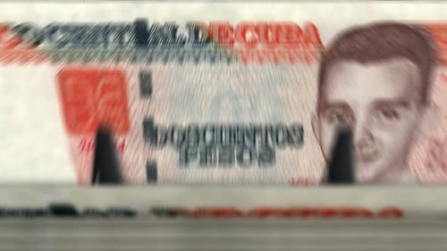 Cuba Peso 200 money counting machine down loop
