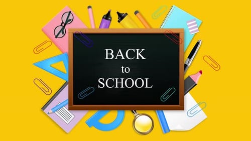 Back To School Text Animation Background