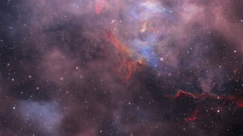 4k view nebula and stars in outer space.