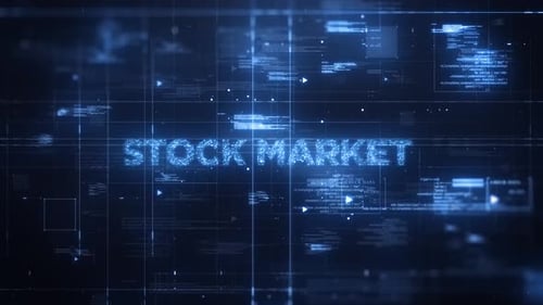Stock Market Word On Dynamic Technology Background