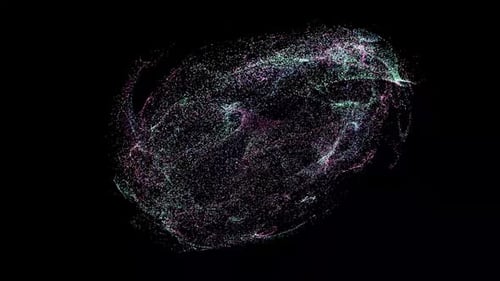 Abstract Fluid Iridescent Particle Swirl Loop Background