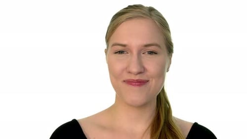Close-up of Smiling Woman with Blond Hair