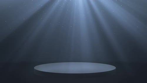 3D Modern Podium Circle Futuristic Showcase with Platform for Product Mockup Display