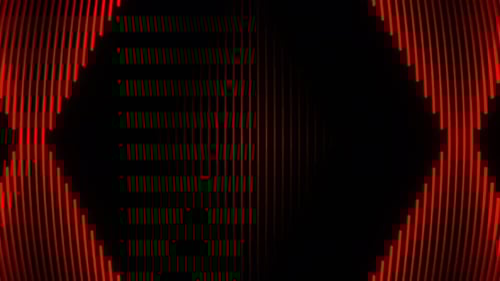 Red Neon Lines Moving In Turn Background Vj Loop In 4K