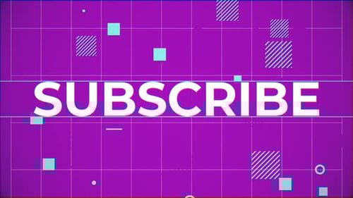 Animierter Youtube-Abonnentext mit Formhintergrund