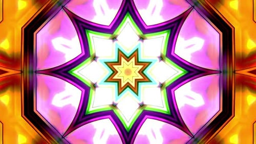 Vibrant Abstract Kaleidoscope Motion Background Animation