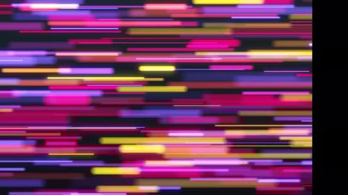 Nano-Kollektion: Animiertes Übergangselement eines Hintergrunds mit mehrfarbigen verschwommenen Neonlinien swa