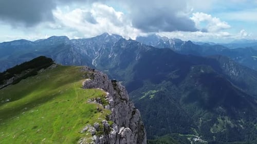 Drone View Of Mountains And Valley