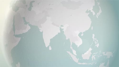 Clean Animated Globe Reveals United Arab Emirates Map