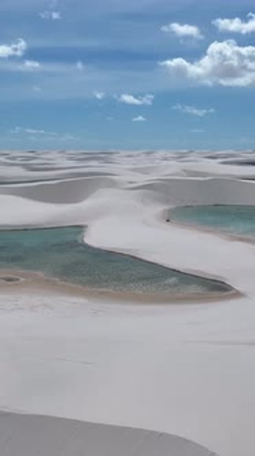 Lencois Maranhenses Skyline At Santo Amaro In Maranhao Brazil.