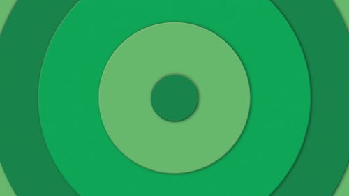 Green Concentric Circles Expanding Abstract Background Animation