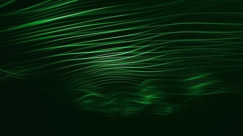 Dynamic Fiber Lines Wave Pattern Green