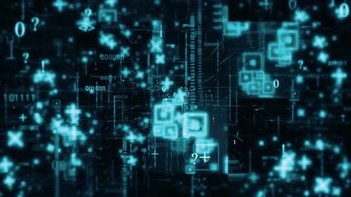 Futuristic AI Digital Code Motion Graphic