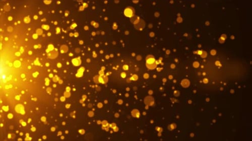 4K Gold Particle Bokeh Effect | Luxury Abstract Background Loop