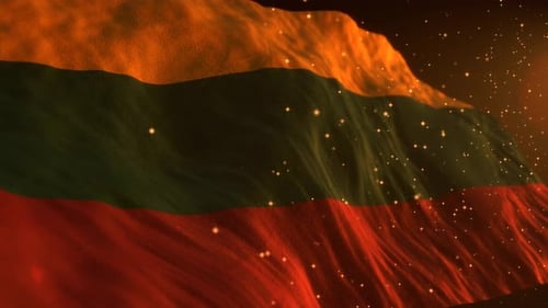Lithuania national flag. Waving country symbol.