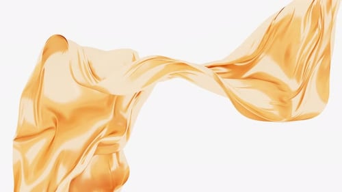 Elegant Flowing Golden Silk Fabric Abstract Background
