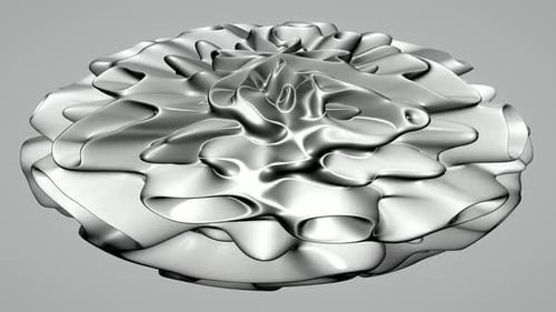 Abstract Silver Liquid Morphing Object Loop Animation