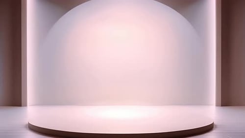 Podium Futuristische Vitrine mit Plattform für Produktausstellungen. Leeres modernes Bühnendisplay
