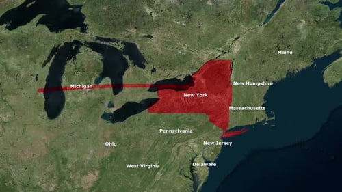 Animated US Map State Connection Reveal